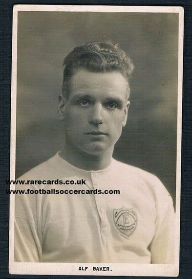 1919 Alf Baker England capped Arsenal legend postcard & a signed letter by Alf, too!