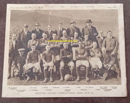 1919 All Sports gift supplement Scotland WW1 Victory team Jimmy McMullan Partick Man City Rangers et