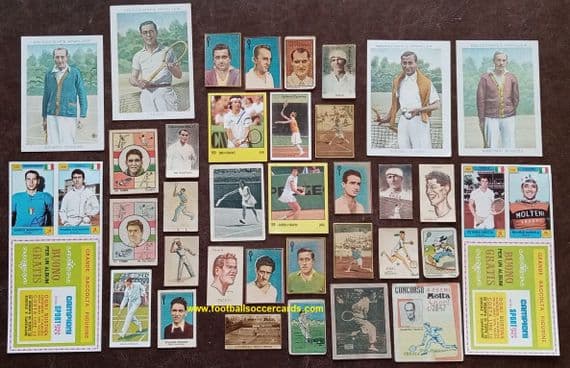 1920 1960s 35 Spanish Italian tennis cards Amatller Nivea Bayer Motta Panini VAV Zaini Nannina Salvi