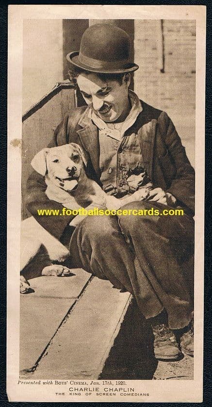 1920 Charlie Chaplin, the rarest early card Boys Cinema comic supplement June 1920 only sold in GB