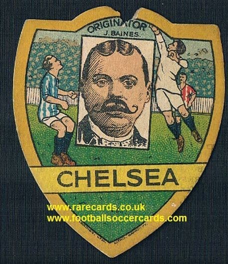 1920 Chelsea baines card with J Baines portrait