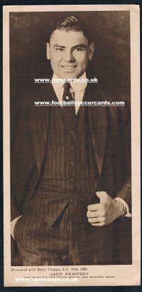 1920 rookie card of Jack Dempsey given with Boys Cinema mag, - SOLD £400