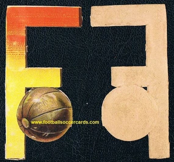 1920's Amatller Football Alphabet card, as issued, original, immensely rare