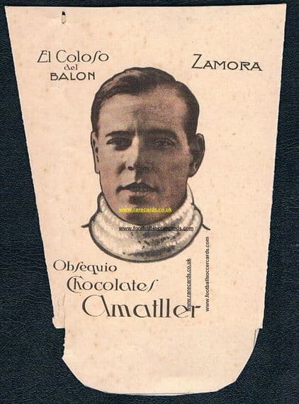 1920's Amattler Zamora El Coloso del Balon, folding candy cup card from Spain, used SOLD