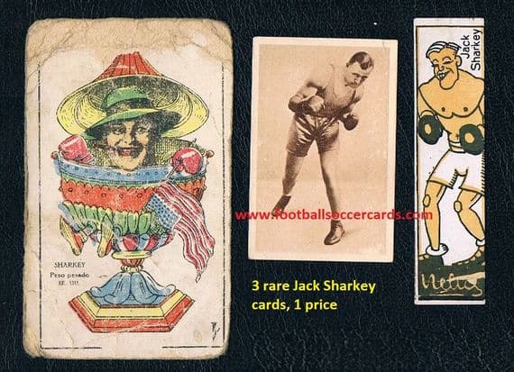 1920 's Jack Sharkey WORLD CHAMP HEAVYWEIGHT cards from Spain and Germany, 3 cards 1 price
