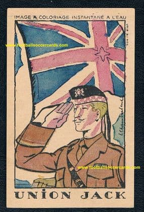 1920's Union Jack Scots Guards military Phosphatine colour--in art card from France