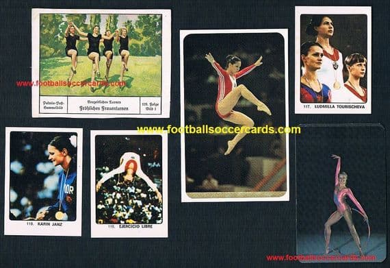 1920s -1970s Nellie Kim Gold medal legend & women gymnasts & rhythmic gym trade cards Keisa Palmin