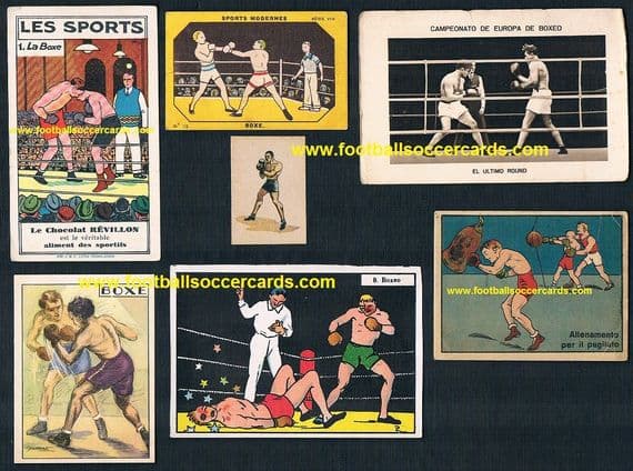 1920s -40s boxing instant collection boxers 7 early trade cards as SEEN IN MY BOOK!