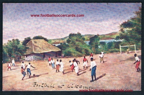 1920s African football Anglican Missionaries postcard Malawi Likoma Nyasaland Colonies