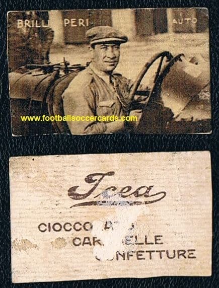 1920s Brilli Peri F1 grand prix winner motor racing driver Icea card