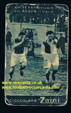 1920s Cioccolata Zaini Slavia Praha Robor AC Milan Alfredo De Franceschini