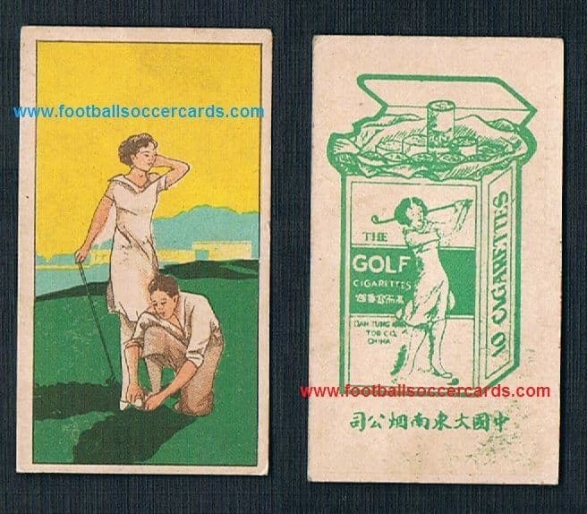 cigarette bdsm 1920s Dah Tung Nan art deco BDSM Golf Girl Cigarette card mistress servant  China