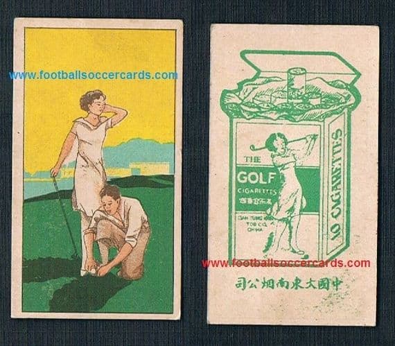 1920s Dah Tung Nan art deco BDSM Golf Girl Cigarette card mistress servant China