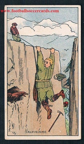 1920s Ekla slippers trade card showing a comic mountaineering scene VERY RARE!