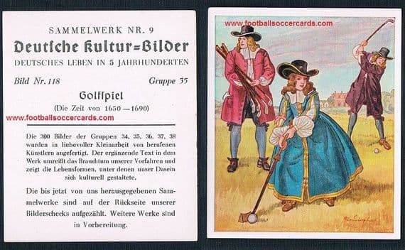 1920s German golf tobacco card Kultur Bilder #118