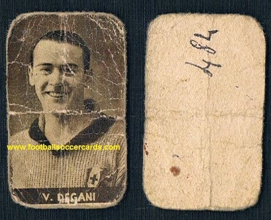 1920s Valentino Degani Inter & Treviso goalie Italian trade card