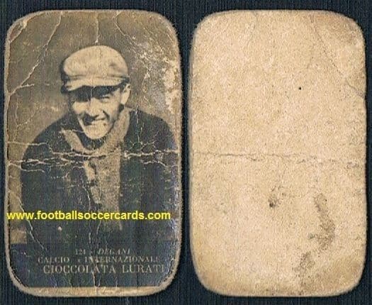 1920s Valentino Degani LURATI Inter goalie, Olympics 1928 Italy squad, trade card