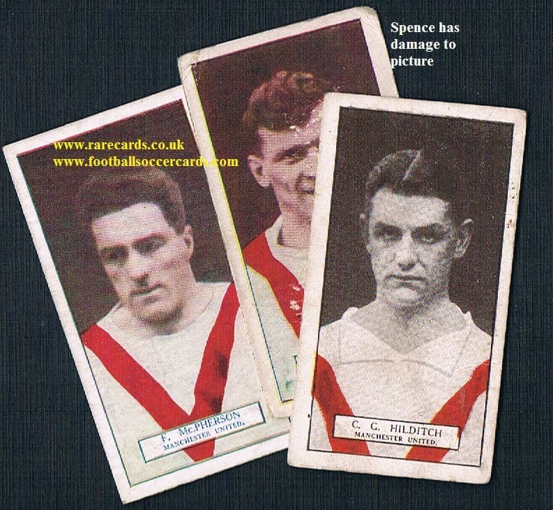 1920s x3 Man Utd Pattreiouex FbS cigarette cards