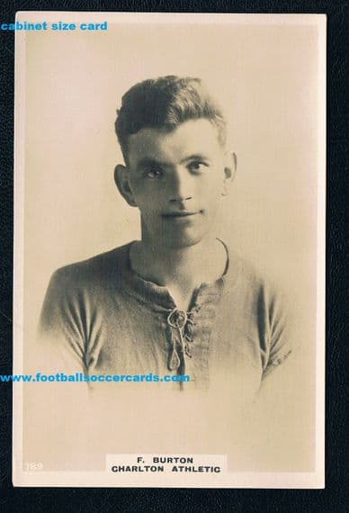 1921 Frank Bronco Burton 789 Charlton REAL OVIEDO West Ham QPR legend cabinet Pinnace