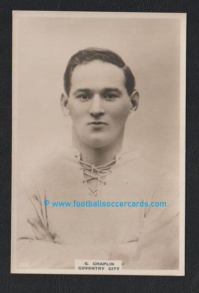 1921 George Chaplin #153 Coventry City cabinet-size redemption card Phillips Pinnace