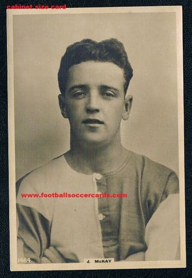 1921 Jock McKay 1484 Celtic Blackburn Boro cabinet size Pinnace card rarity