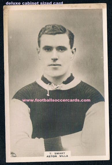 1921 Tommy Smart 674 Aston Villa Pinnace Phillips cabinet redemption card