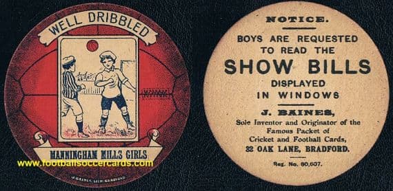 1921 Women's soccer Manningham Mills Girls original J. Baines semi-mythical ladies sport early