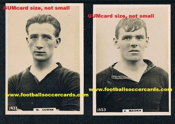 1922 -23 Dundee x2 medium size Pinnace cards of Cowan Maiden 1437 1653