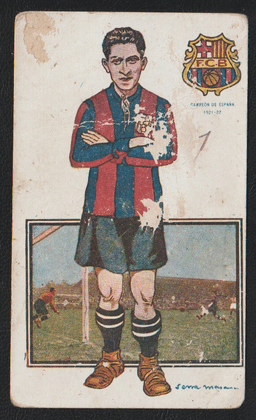 1922 Alcantara by Amatller, #A1 trade card from Jugadores Foot-Ball, styled as a postcard