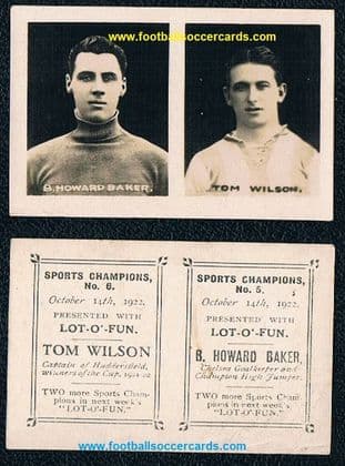 1922 B Howard Baker & Wilson LOT O FUN uncut Sports Champions BETTER CONDITION