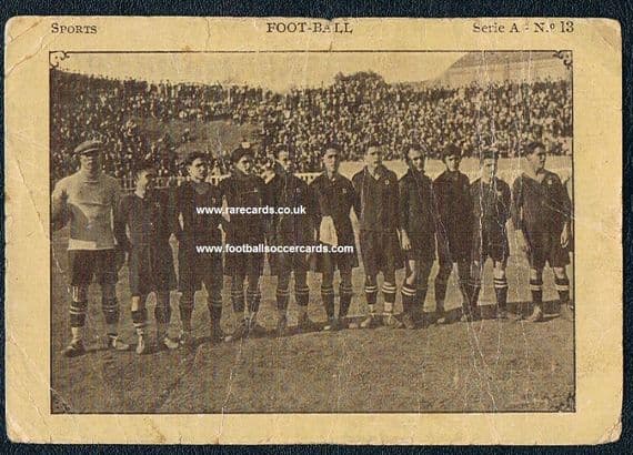 1922 Barcelona with Zamora Samitier & Alcantara, Juncosa chocolates card  A13