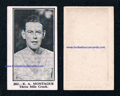 1922 Bunsen proof #302 Montague track & field legend "Chariots of Fire" Jesse Owens journalist