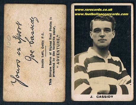 1922 Cassidy Celtic Adv Signed