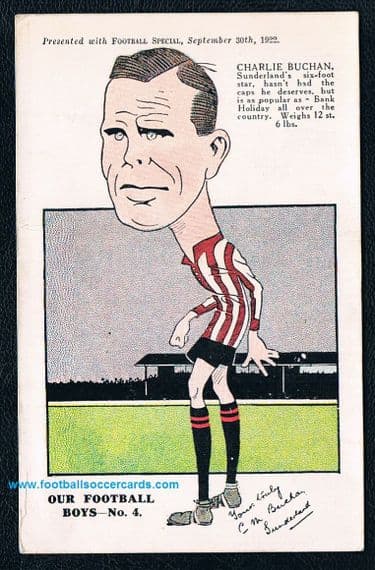 1922 Charlie Buchan Sunderland, Our Football Boys FB Special card