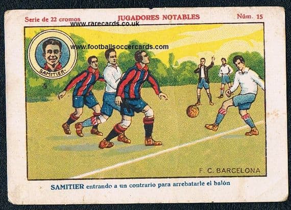 1922 Chocolate Orthi Josep Samitier 15 -  SOLD