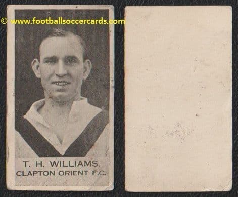 1922 Clarnico candy T H Williams of Clapton Orient (Leyton)