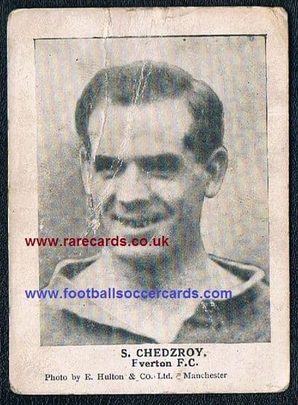 1922 Hulton Dispatch RAREST CARD EVER? Chedgzoy Everton New Bedford Whalers ASL Montreal Carsteel