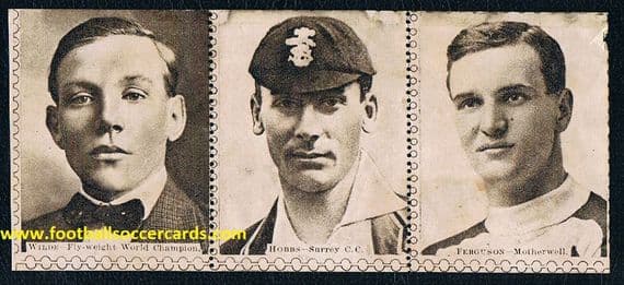 1922 Jimmy Wilde World Champion boxer - his rarest card - STILL IN TRIPLE as issued by Sports Fun