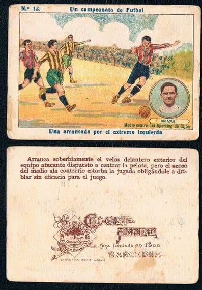 1922 Manuel MEANA 13th GREATEST Spanish Player of his day - see supporting photo