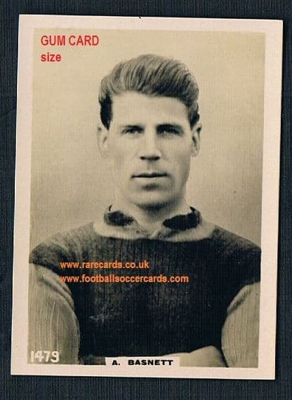 1922 Pinnace GUM CARD SIZE 1479 Basnett Burnley framelines