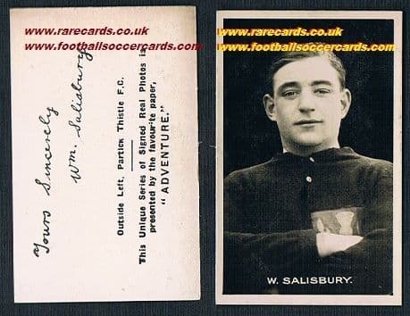 1922 Salisbury Partick Adv Signed