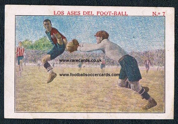 1922 Sebastian Prat Chocolates card featuring Josep Samitier, Los Ases del Foot-ball