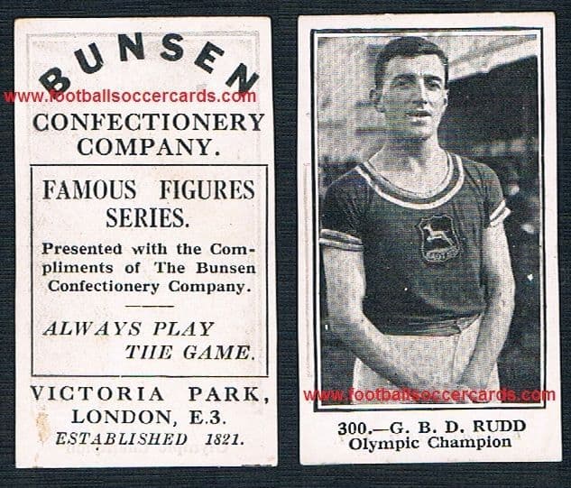 1922 South African Olympic Champion 400m gold Bevil Rudd 1920 Olympic ...