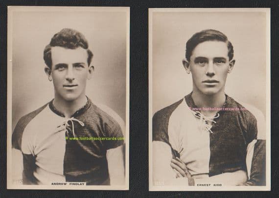 1922 Wigan Borough FC Findlay & Kidd x2 cabinet size Pinnace redemption cards