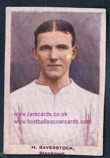 1923 Adventure Gallery Famous Club Colours Players Blackpool Baverstock