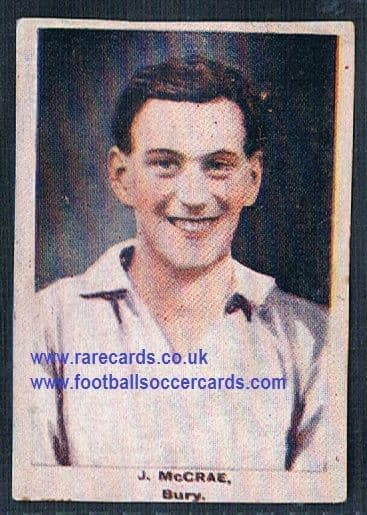 1923 Adventure Gallery Famous Club Colours Players Bury McCrae