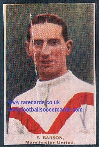 1923 Adventure Gallery Famous Club Colours Players Man Utd Barson ECONOMY BUY