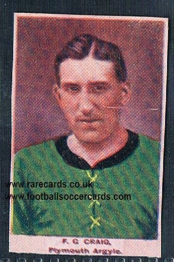 1923 Adventure Gallery Famous Club Colours Players Plymouth Argyle Craig