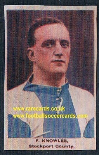 1923 Adventure Gallery Famous Club Colours Players Stockport County Knowles