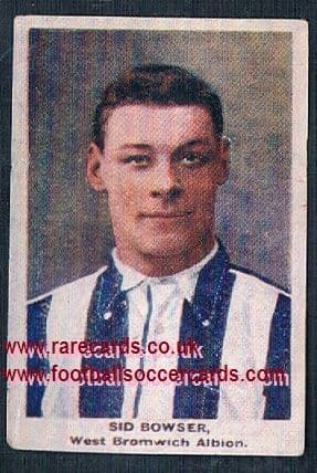 1923 Adventure Gallery Famous Club Colours Players WBA Bowser